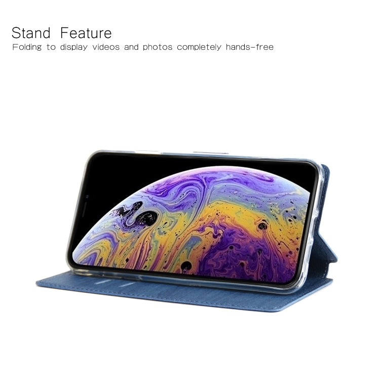 For iPhone X / XS Ultra-thin Tree Texture Horizontal Flip TPU + PU Leather Case, with Card Slots & Holder & Lanyard