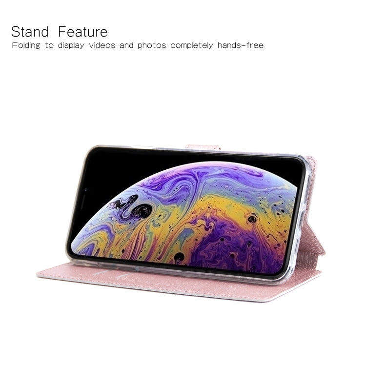 For iPhone X / XS Ultra-thin Tree Texture Horizontal Flip TPU + PU Leather Case, with Card Slots & Holder & Lanyard