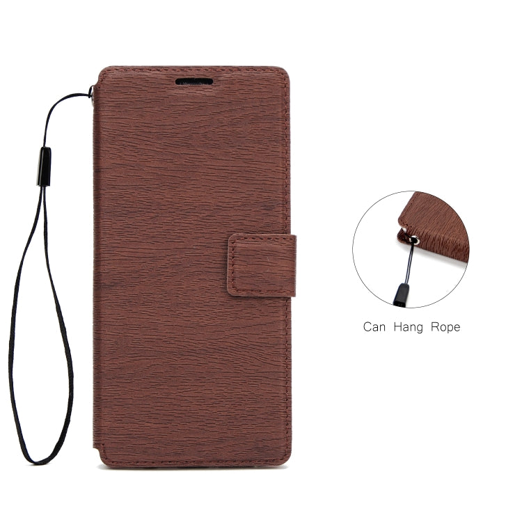 For iPhone X / XS Ultra-thin Tree Texture Horizontal Flip TPU + PU Leather Case, with Card Slots & Holder & Lanyard