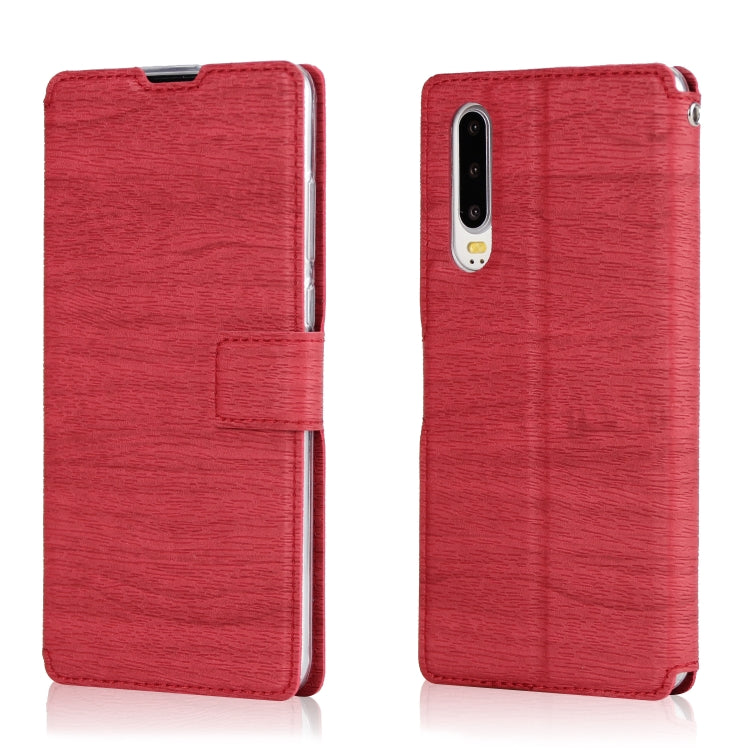 For Xiaomi Mi 9 Ultra-thin Tree Texture Horizontal Flip TPU + PU Leather Case, with Card Slots & Holder & Lanyard
