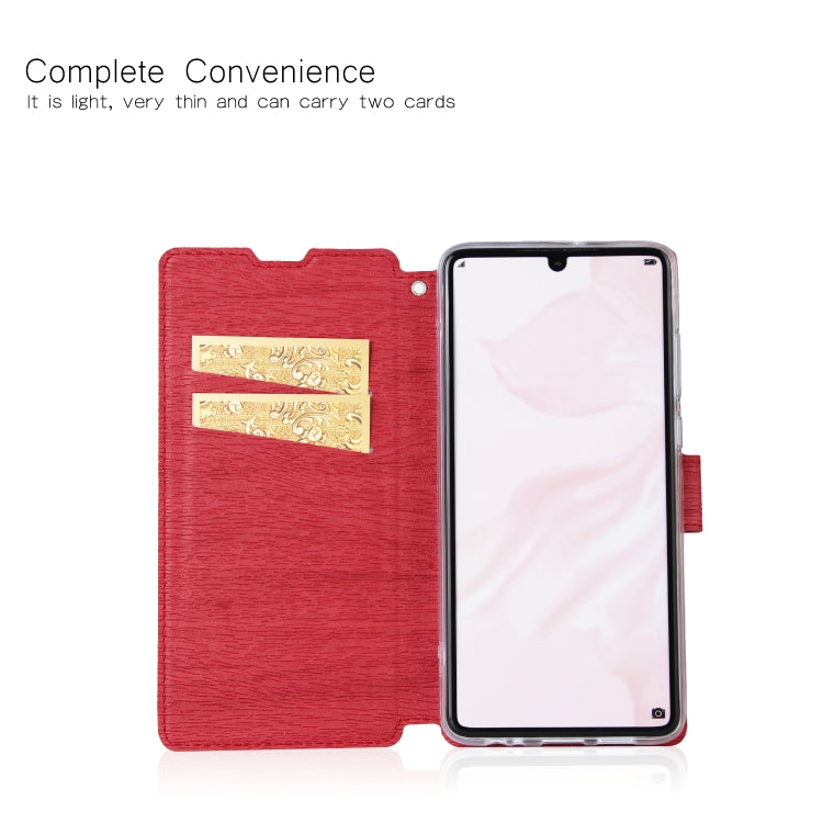 For Xiaomi Mi 9 Ultra-thin Tree Texture Horizontal Flip TPU + PU Leather Case, with Card Slots & Holder & Lanyard