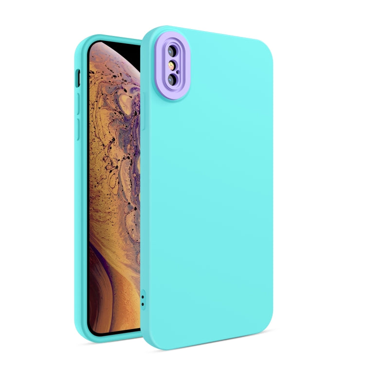 For iPhone X / XS Eagle Eye Lens Oily Feel TPU + PC Phone Case