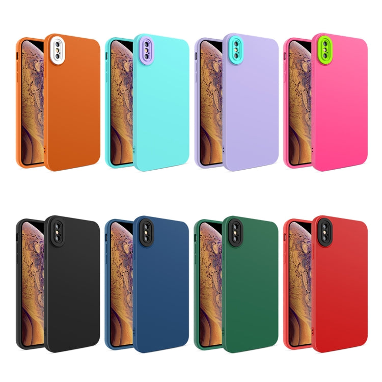 For iPhone X / XS Eagle Eye Lens Oily Feel TPU + PC Phone Case