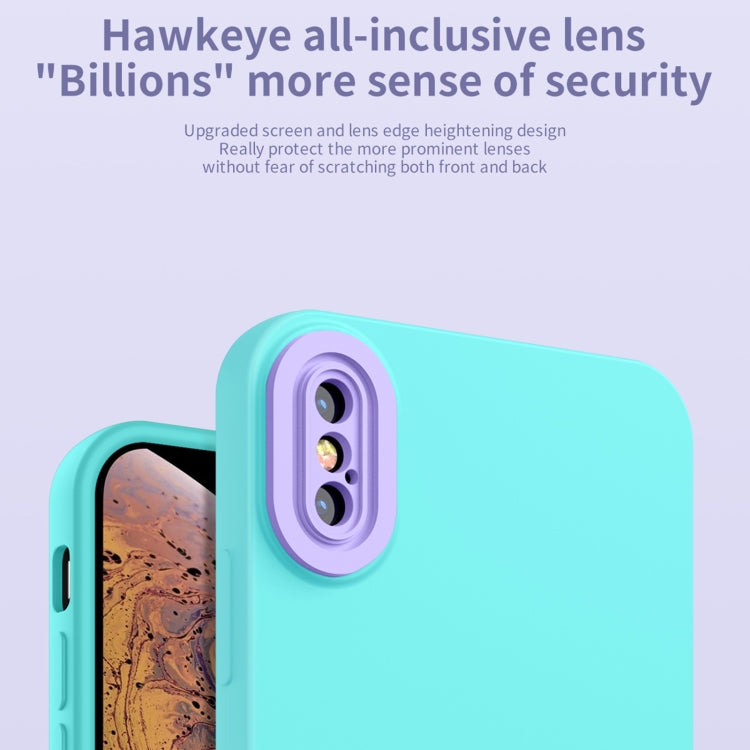 For iPhone XS Max Eagle Eye Lens Oily Feel TPU + PC Phone Case