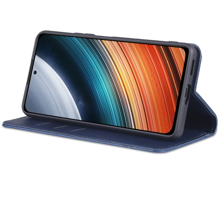For Xiaomi Redmi K40S AZNS Magnetic Calf Texture Leather Phone Case