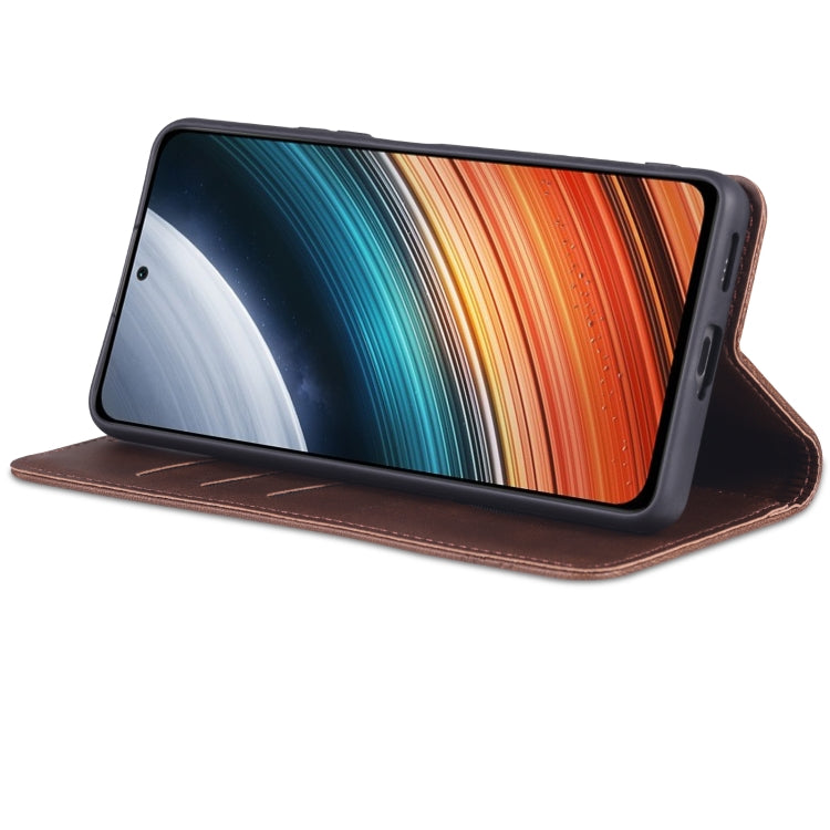 For Xiaomi Redmi K40S AZNS Magnetic Calf Texture Leather Phone Case