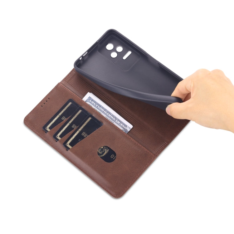 For Xiaomi Redmi K40S AZNS Magnetic Calf Texture Leather Phone Case