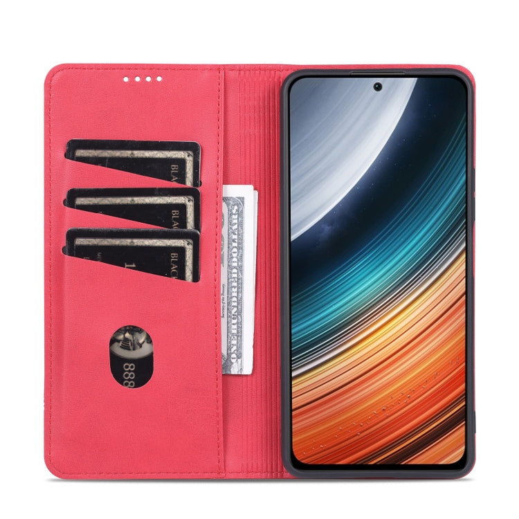 For Xiaomi Redmi K50 / K50 Pro AZNS Magnetic Calf Texture Leather Phone Case
