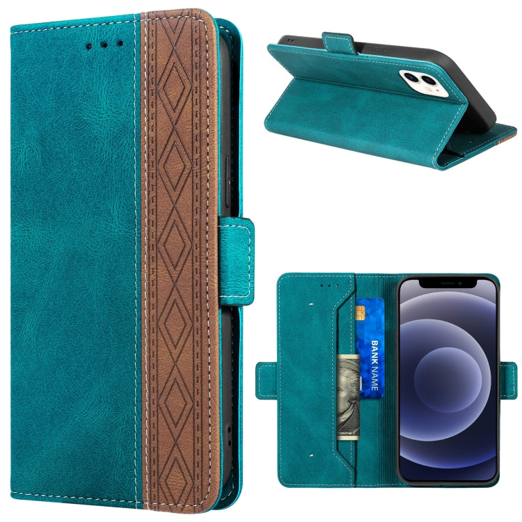 For iPhone 12 mini Stitching Magnetic RFID Leather Case