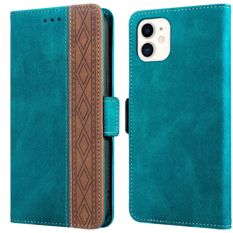 For iPhone 12 mini Stitching Magnetic RFID Leather Case