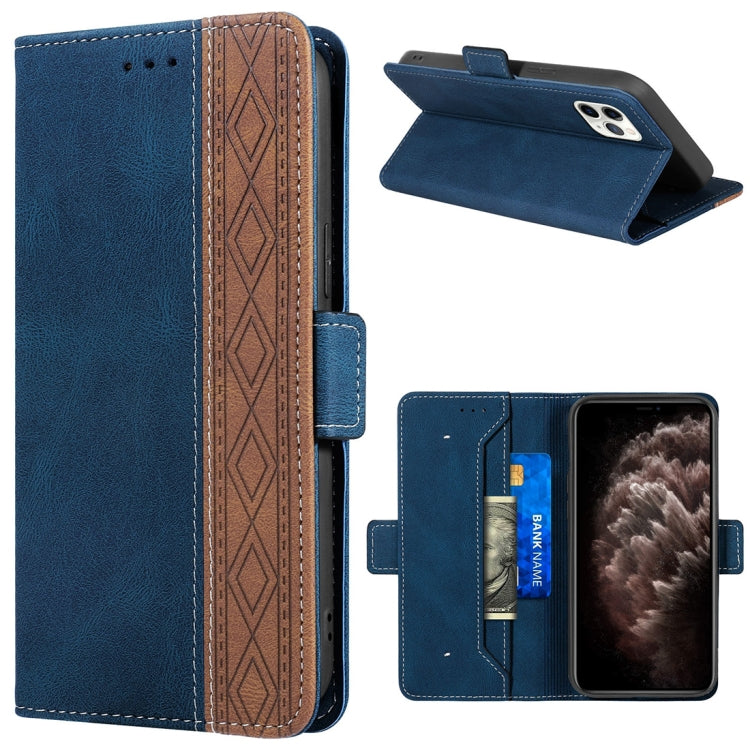 For iPhone 11 Pro Max Stitching Magnetic RFID Leather Case