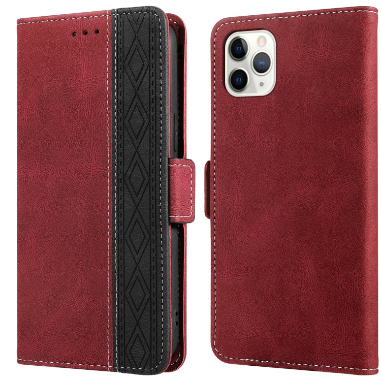 For iPhone 11 Pro Max Stitching Magnetic RFID Leather Case