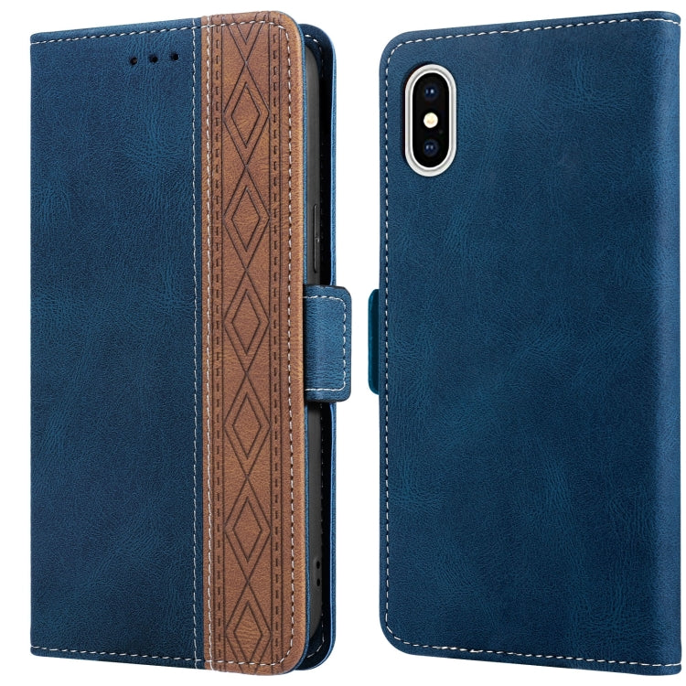 For iPhone X / XS Stitching Magnetic RFID Leather Case