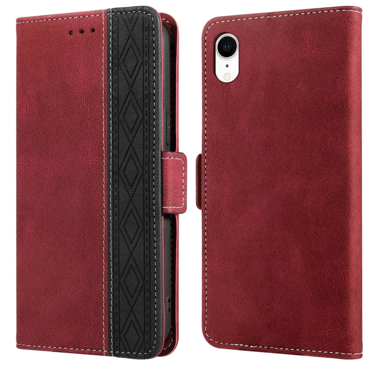 For iPhone XR Stitching Magnetic RFID Leather Case