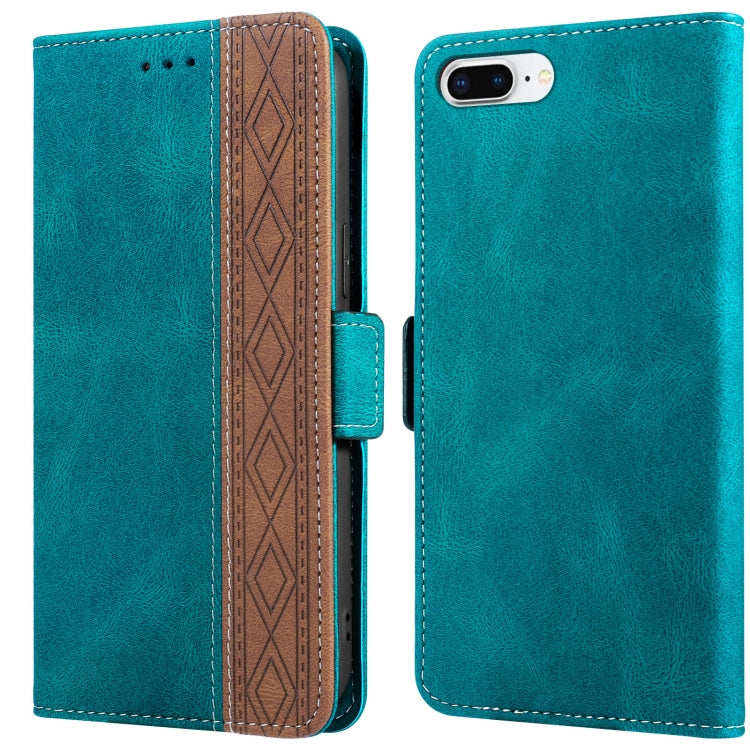 Stitching Magnetic RFID Leather Case For iPhone 7 Plus / 8 Plus