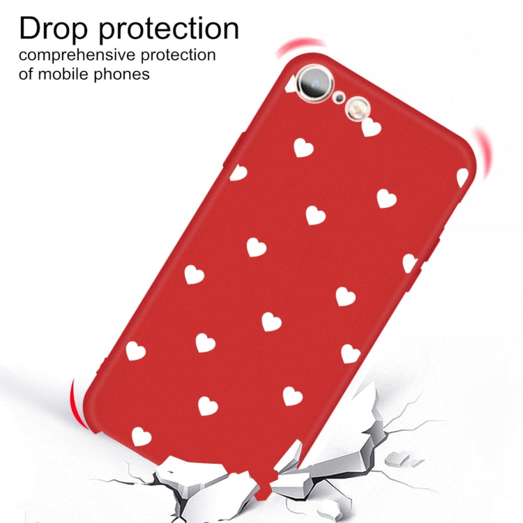 For iPhone 6s / 6 Multiple Love-hearts Pattern Colorful Frosted TPU Phone Protective Case