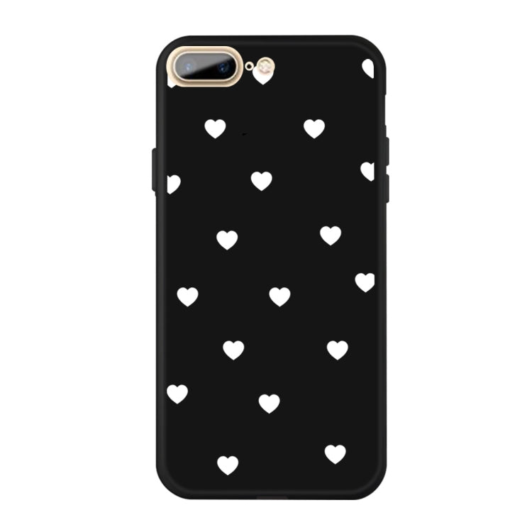 For iPhone 8 Plus / 7 Plus Multiple Love-hearts Pattern Colorful Frosted TPU Phone Protective Case