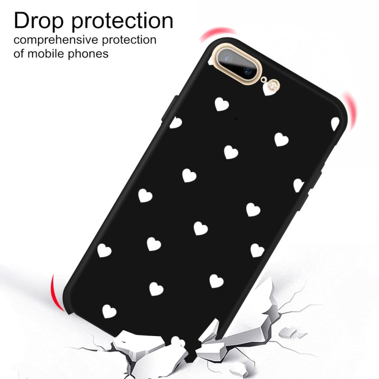 For iPhone 8 Plus / 7 Plus Multiple Love-hearts Pattern Colorful Frosted TPU Phone Protective Case
