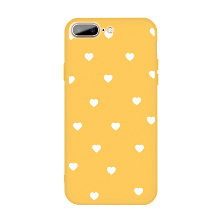 For iPhone 8 Plus / 7 Plus Multiple Love-hearts Pattern Colorful Frosted TPU Phone Protective Case
