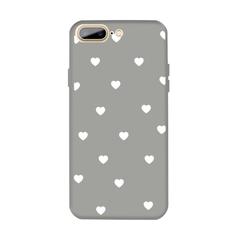 For iPhone 8 Plus / 7 Plus Multiple Love-hearts Pattern Colorful Frosted TPU Phone Protective Case