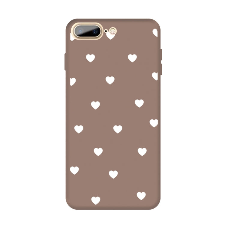 For iPhone 8 Plus / 7 Plus Multiple Love-hearts Pattern Colorful Frosted TPU Phone Protective Case