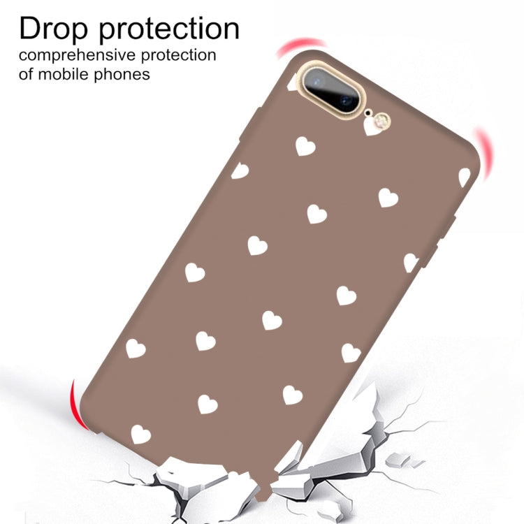 For iPhone 8 Plus / 7 Plus Multiple Love-hearts Pattern Colorful Frosted TPU Phone Protective Case