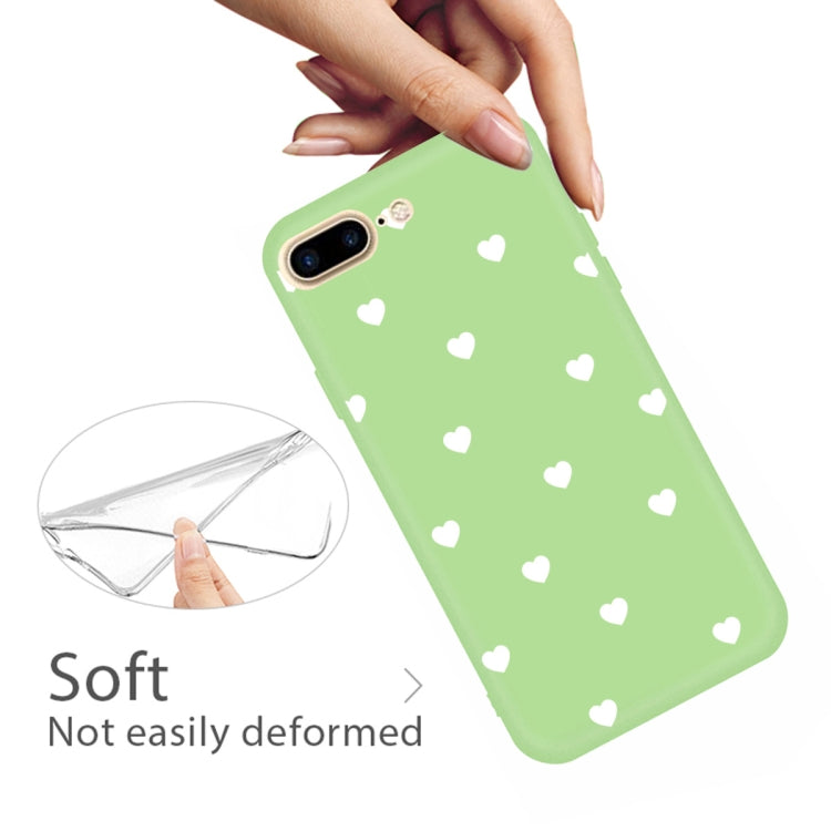 For iPhone 8 Plus / 7 Plus Multiple Love-hearts Pattern Colorful Frosted TPU Phone Protective Case