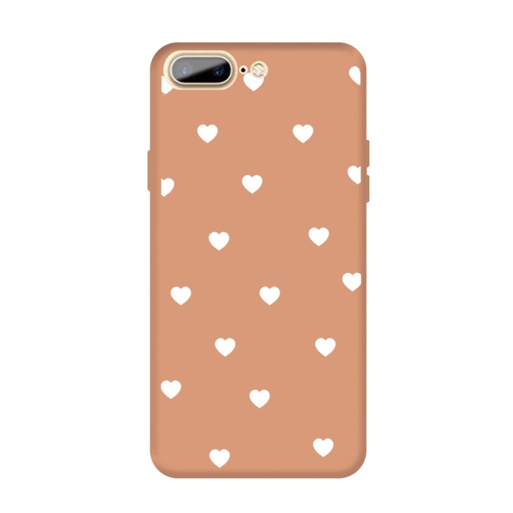 For iPhone 8 Plus / 7 Plus Multiple Love-hearts Pattern Colorful Frosted TPU Phone Protective Case