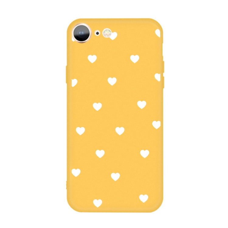 For iPhone SE 2022 / SE 2020 / 8 / 7 Multiple Love-hearts Pattern Colorful Frosted TPU Phone Protective Case