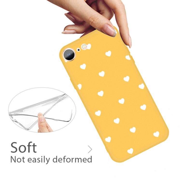 For iPhone SE 2022 / SE 2020 / 8 / 7 Multiple Love-hearts Pattern Colorful Frosted TPU Phone Protective Case