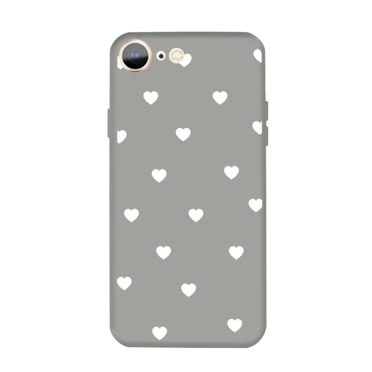 For iPhone SE 2022 / SE 2020 / 8 / 7 Multiple Love-hearts Pattern Colorful Frosted TPU Phone Protective Case