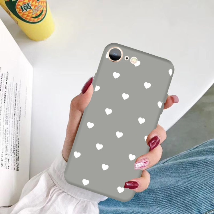 For iPhone SE 2022 / SE 2020 / 8 / 7 Multiple Love-hearts Pattern Colorful Frosted TPU Phone Protective Case