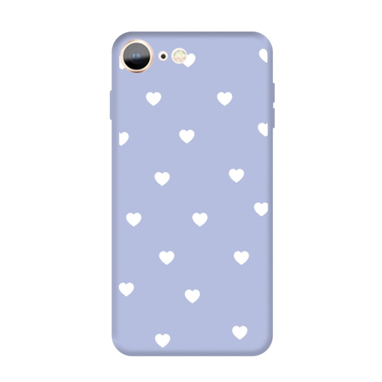 For iPhone SE 2022 / SE 2020 / 8 / 7 Multiple Love-hearts Pattern Colorful Frosted TPU Phone Protective Case