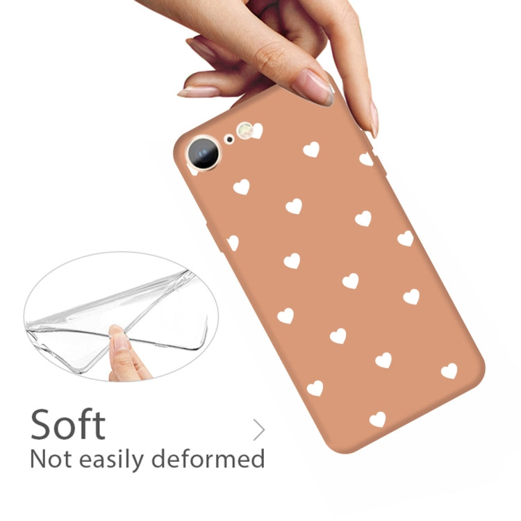 For iPhone SE 2022 / SE 2020 / 8 / 7 Multiple Love-hearts Pattern Colorful Frosted TPU Phone Protective Case