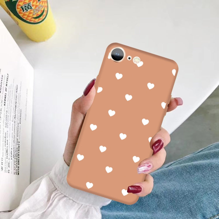 For iPhone SE 2022 / SE 2020 / 8 / 7 Multiple Love-hearts Pattern Colorful Frosted TPU Phone Protective Case