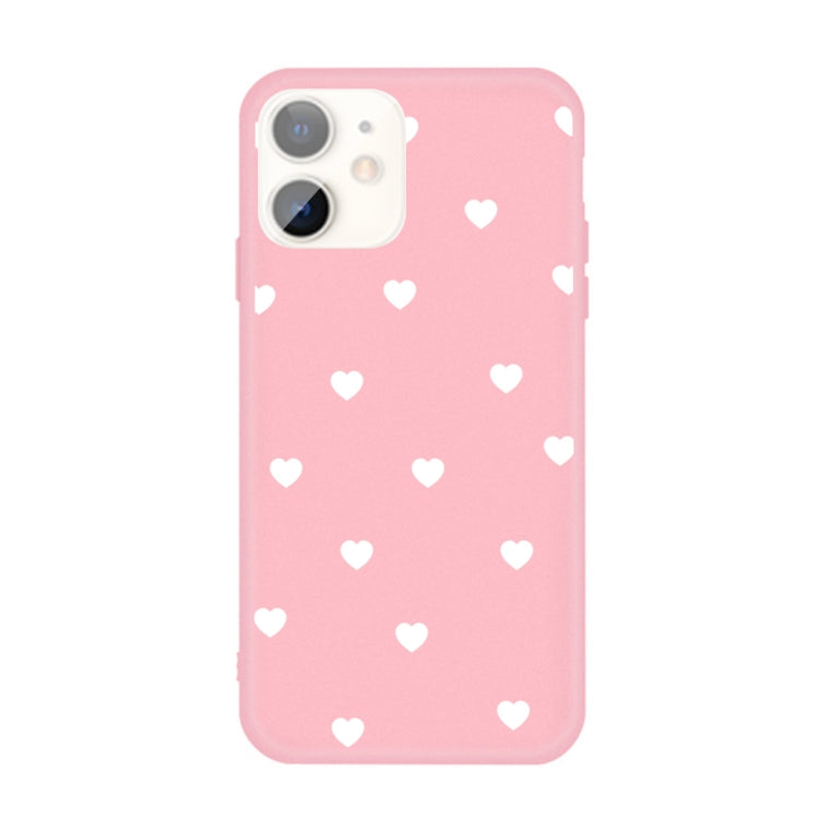 For iPhone 11 Multiple Love-hearts Pattern Colorful Frosted TPU Phone Protective Case