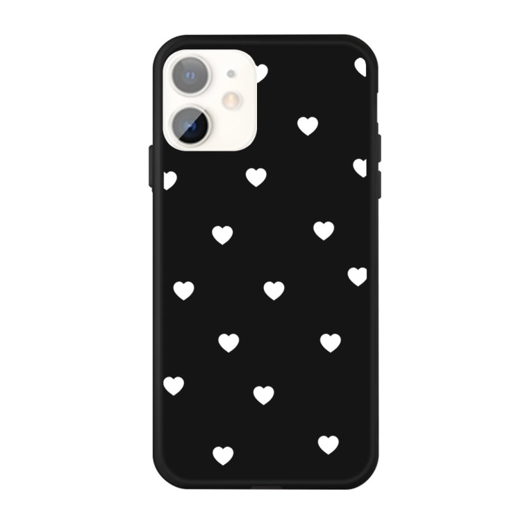 For iPhone 11 Multiple Love-hearts Pattern Colorful Frosted TPU Phone Protective Case