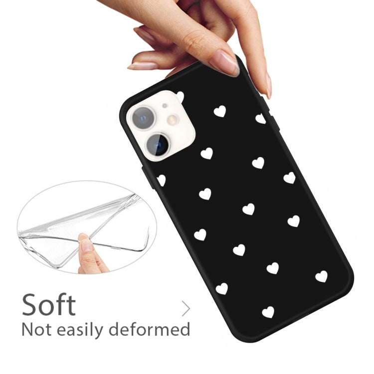 For iPhone 11 Multiple Love-hearts Pattern Colorful Frosted TPU Phone Protective Case
