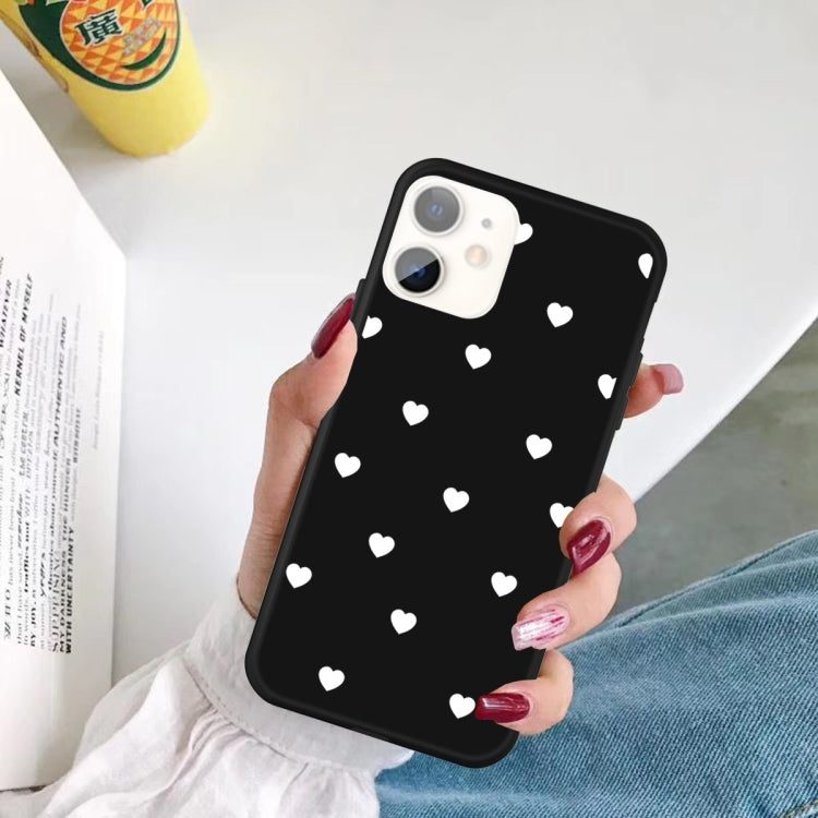 For iPhone 11 Multiple Love-hearts Pattern Colorful Frosted TPU Phone Protective Case