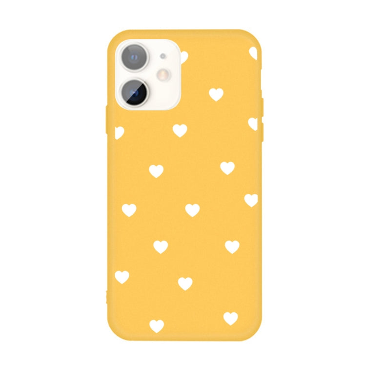 For iPhone 11 Multiple Love-hearts Pattern Colorful Frosted TPU Phone Protective Case