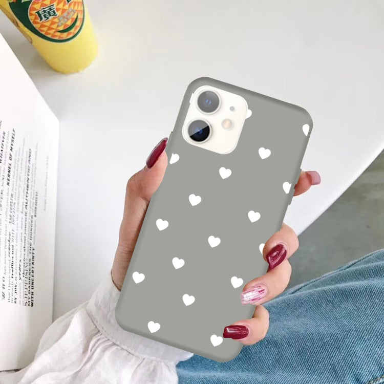 For iPhone 11 Multiple Love-hearts Pattern Colorful Frosted TPU Phone Protective Case
