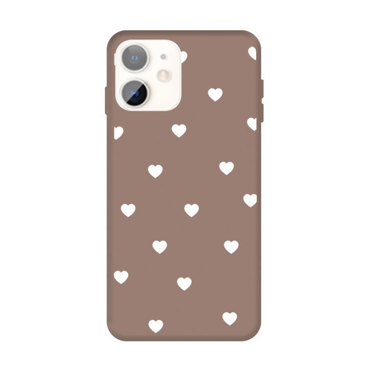 For iPhone 11 Multiple Love-hearts Pattern Colorful Frosted TPU Phone Protective Case