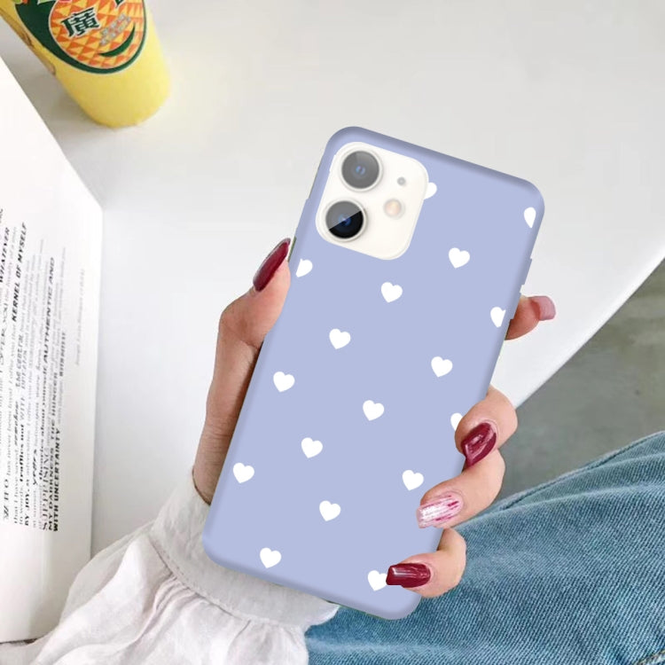 For iPhone 11 Multiple Love-hearts Pattern Colorful Frosted TPU Phone Protective Case