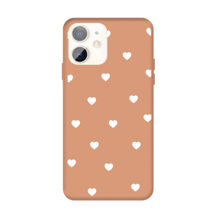 For iPhone 11 Multiple Love-hearts Pattern Colorful Frosted TPU Phone Protective Case