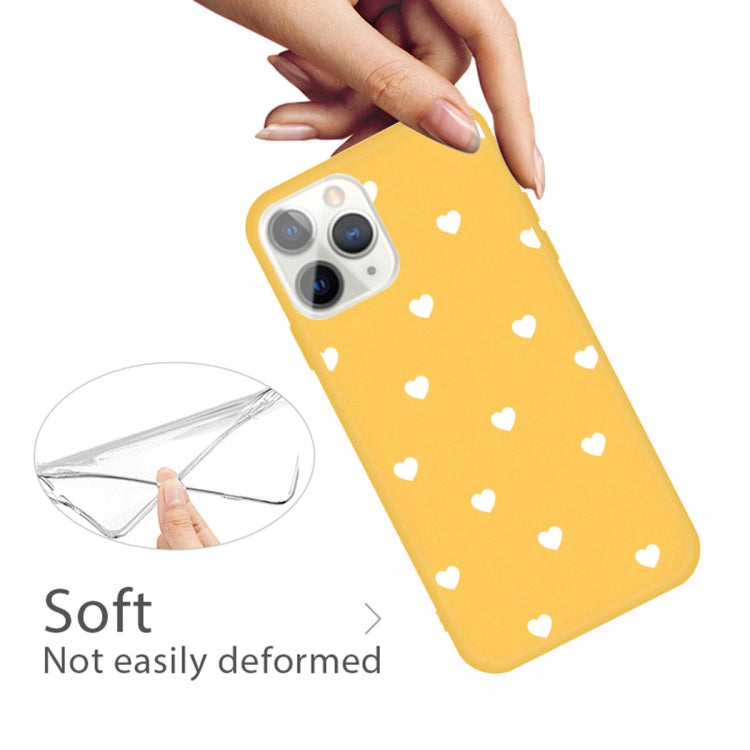 For iPhone 11 Pro Multiple Love-hearts Pattern Colorful Frosted TPU Phone Protective Case