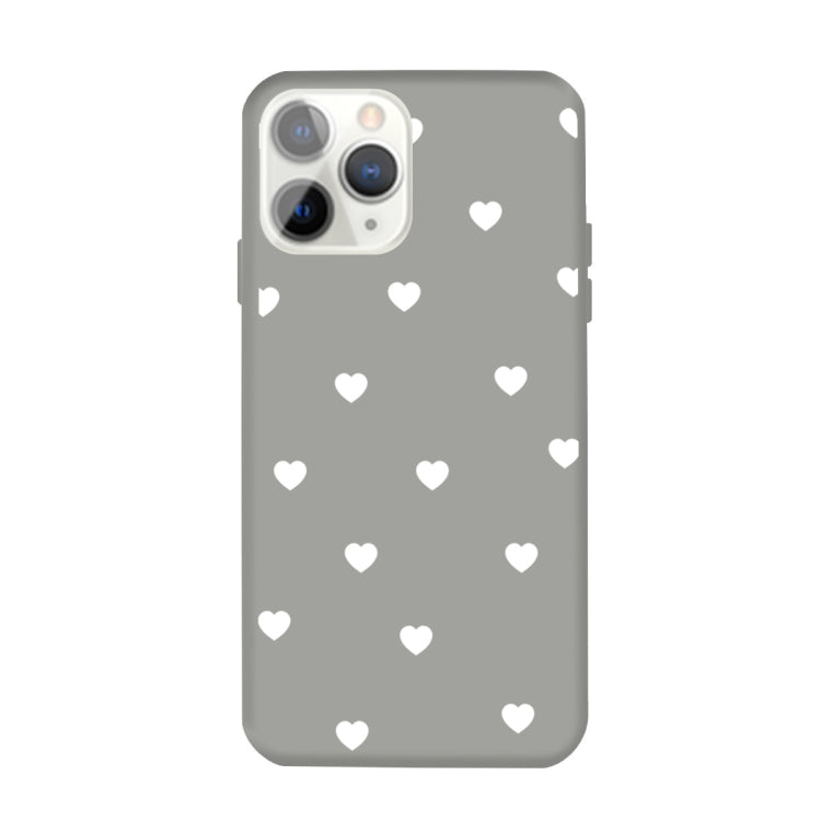 For iPhone 11 Pro Multiple Love-hearts Pattern Colorful Frosted TPU Phone Protective Case