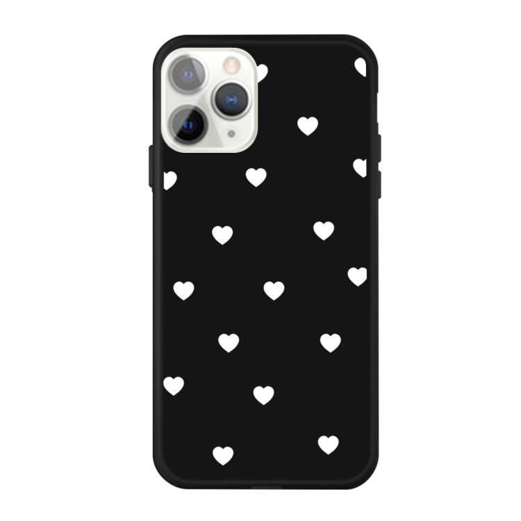For iPhone 11 Pro Max Multiple Love-hearts Pattern Colorful Frosted TPU Phone Protective Case