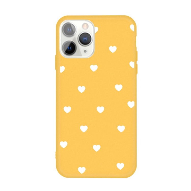 For iPhone 11 Pro Max Multiple Love-hearts Pattern Colorful Frosted TPU Phone Protective Case
