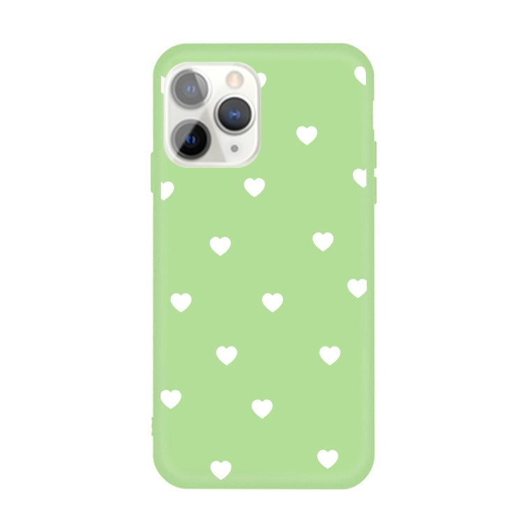 For iPhone 11 Pro Max Multiple Love-hearts Pattern Colorful Frosted TPU Phone Protective Case