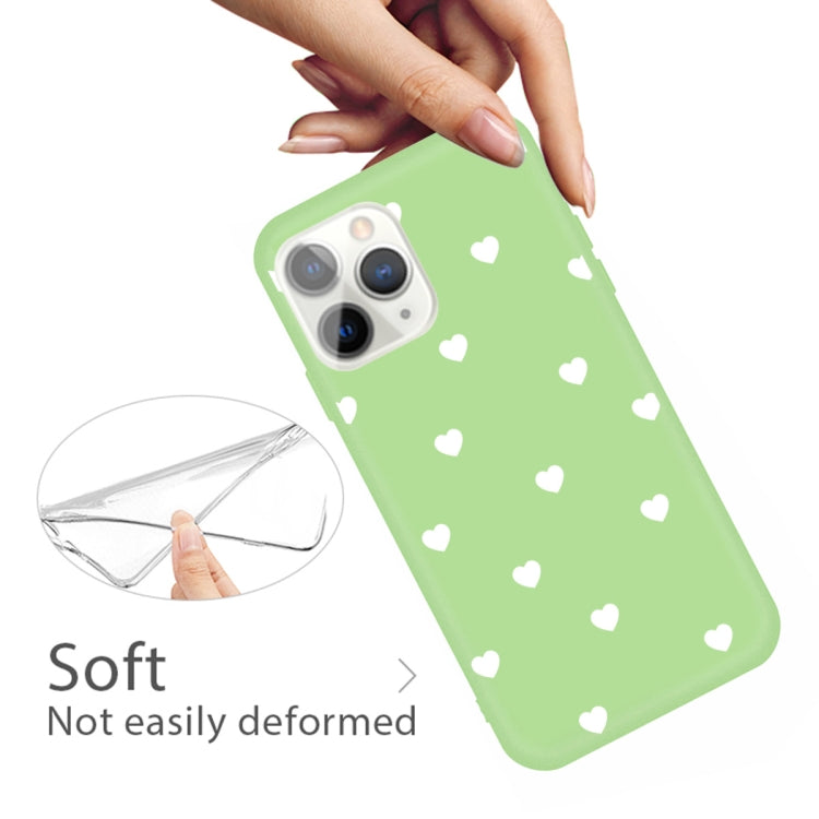 For iPhone 11 Pro Max Multiple Love-hearts Pattern Colorful Frosted TPU Phone Protective Case